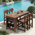 SERWALL 8-Piece HDPE Counter Height Dining Table Sets - Image 6