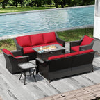 Joyside Wicker Patio Furniture Sets, 6 Pieces Upgraded Large Size Outdoor - Image 7