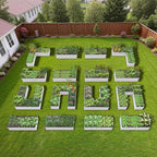 A ANLEOLIFE Set of 16, 18 Inch Tall Galvanized Raised Garden Beds Kit, - Image 3