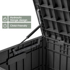 Greesum 82 Gallon Resin Deck Box All Weather Large Outdoor Storage - Image 4