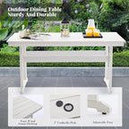 HDPE Outdoor Dining Set, 6-Piece Outdoor Table and Chairs Include 4 Dining - Image 4