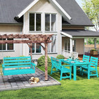 IVY&LANE Outdoor Porch Swing | HDPE Plastic | 2-Person | Hanging Bench Swings | - Image 7