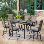 PHI VILLA 7 Piece Outdoor Bar Set, Counter Height Patio Bar Furniture by PHIVILLAThepioneerofcomfortablehouseholdsupplies