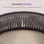 PURPLE LEAF 9 Pieces Outdoor Dining Set Patio Furniture Set Aluminum Rattan - Image 3
