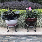 Metal Outdoor Plant Stand 11.8IN Diameter Heavy Duty Plant Pot Stands - Image 4