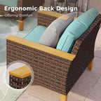 PHI VILLA 7-Piece Half Moon Patio Furniture Set - Image 9