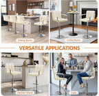 Yaheetech Bart Stools Set of 4, PU Leather Adjustable Barstools - Image 7