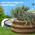 Kesfitt Round Metal Raised Garden Bed, 12-Inch Deep Galvanized Steel Garden Bed - Image 6