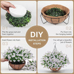 Artificial Faux Hanging Plants Flowers Basket - Image 6