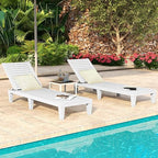 DWVO Outdoor Chaise Lounge, Pool Lounge Chair Set of 4 w/ 5-Level Backrest - Image 2