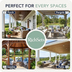 Gazebo Curtains Outdoor Waterproof 6 Panels - Image 8