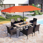 PHI VILLA 7 Piece Outdoor Dining Set by PHIVILLAThepioneerofcomfortablehouseholdsupplies
