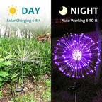 JJGoo Solar Firework Lights, 2 Pack 120 LEDs 2 Lighting Modes Solar Garden - Image 6