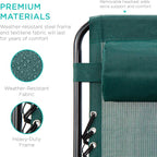 Best Choice Products Set of 2 Adjustable Steel Mesh Zero Gravity Lounge Chair - Image 8
