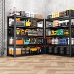 72" H Garage Shelving Heavy Duty Storage Shelves, Adjustable Metal Shelving Unit - Image 8