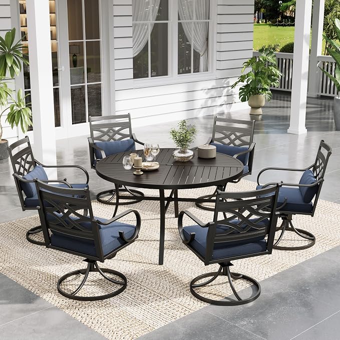 Sophia and William Swivel Patio Dining Set by SophiaWilliam