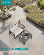 SERWALL HDPE Outdoor Patio Loveseat - Image 9