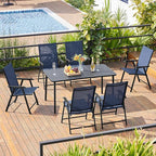 Yaheetech Outdoor Patio Chairs Set of 4, Portable Dining Chairs - Image 2