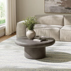 Modway Argos Round Concrete Coffee Table in Gray - Image 2