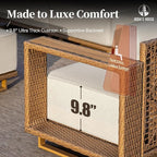 HERA'S HOUSE Patio Furniture Set, 4 Pieces Sectional Outdoor Rattan Wicker Sofa - Image 3