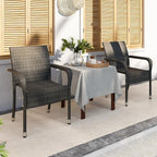 Yaheetech Set of 6 Stackable Outdoor Rattan Dining Chairs, All-Weather Armchair - Image 9