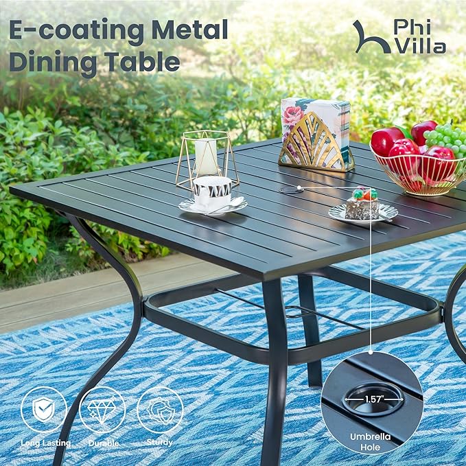 PHI VILLA 5 PCS Outdoor Patio Dining Set - Image 6