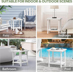 Outdoor Side Table, 2-Tier Small Outdoor Table - Image 7
