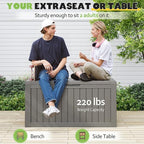 Outdoor Storage Box, Resin Deck Boxes Indoor and outdoor, Waterproof Storage - Image 6