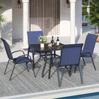 Patio Dining Chairs Set of 4, Outdoor Stackable Dining Chairs High Back - Image 2