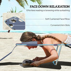 Outsunny Folding Beach Lounge Chair - Image 5