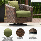 Signature Design by Ashley Horizon Hall Casual Outdoor Weather Resistant Swivel - Image 3