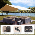 Kullavik 15 Pieces Outdoor Patio Furniture Set - Image 6