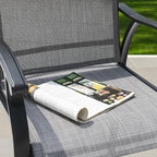 NUU GARDEN 3 Piece Patio Bar Set, 2 Textilene High Bar Stools and Patio Bar - Image 7