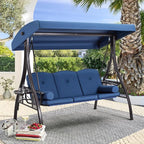 HOMREST 3 Person Outdoor Porch Swing - Image 9