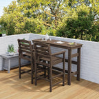SERWALL Outdoor Bar Table and Chairs Set, Adirondack Bar Chairs Set of 2 and - Image 9