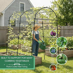 Garden Trellis Arch 7FT PP-Coated Stainless Steel Metal Extra Tall Cucumber - Image 3