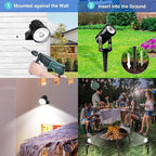 T-SUNUS Solar Spot Lights Outdoor White Christmas 4 Pack IP65 Waterproof - Image 3