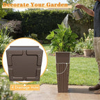 Greesum 24 Inch Tall Plastic Planters - Image 4