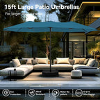 PHI VILLA 15ft Large Patio Umbrellas - Image 7