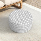 LVTXIII Indoor/Outdoor Extra Large Inflatable Ottoman Pouf D31 x H14 Inch - Image 4