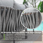 Outdoor Patio Furniture, 6 Pieces Outdoor Sectional L-Shaped Sofa Patio - Image 4