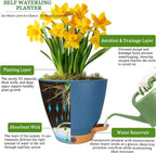 6 Inch Self Watering Pots for Indoor Plants – Small Plastic Planters - Image 5