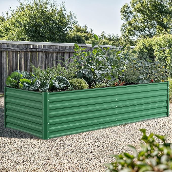YITAHOME 8x4x2ft Large Raised Garden Bed Kit, Galvanized Metal Planter Box - Image 7