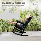 LUE BONA Outdoor Rocking Chairs Set of 4, Weather Resistant HDPS Poly Rocker - Image 7