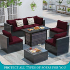 12Pcs Stretch Patio Cushion Covers, Outdoor Couch Covers Replacement, Outdoor - Image 4