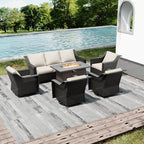Joyside Wicker Patio Furniture Sets, 8 Pieces Upgraded Large Size Outdoor - Image 7