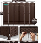 Sorbus 6 Panel Room Divider 6 ft. Tall - Image 5
