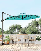 GarveeLife 10 ft Patio Umbrella Outdoor Large Cantilever Umbrella w/Base - Image 7
