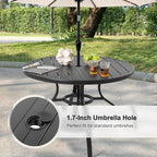 NUU GARDEN 41" Round Metal Outdoor Patio Dining Table - Image 8