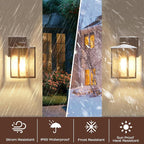 Oil Rubbed Bronze Outdoor Front Porch Light Fixture Wall Mount, LED Exterior - Image 2